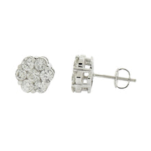 Load image into Gallery viewer, 1.50  Cts  14st Cluster Earring 14K SCREW BACK