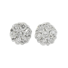 Load image into Gallery viewer, 0.75 Cts  14st Cluster Earring 14K SCREW BACK