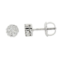 Load image into Gallery viewer, 0.25 Cts  14st Cluster Earring 14K SCREW BACK