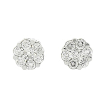 Load image into Gallery viewer, 0.15  Cts  14st Cluster Earring 14K SCREW BACK