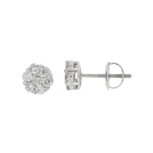Load image into Gallery viewer, 0.50 Cts  14st Cluster Earring 14K SCREW BACK